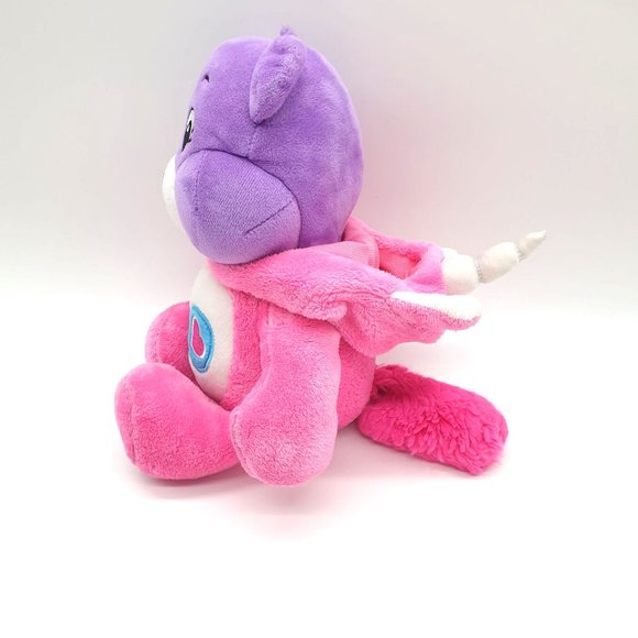 Share Bear Care Bear Plush Toy Unicorn Costume Purple Pink Hoodie Clean Gift - Picture 5 of 12